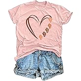 VVNTY Black History T Shirts: Women African American Heart Graphic Tee Black History Month Valentine Tshirt
