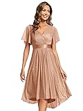Ever-Pretty Women's Elegant V Neck Pleated Short