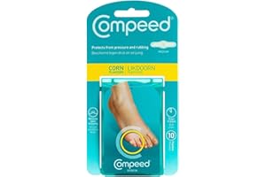 COMPEED Advanced Corn Care, Hydrocolloid Cushions for Instant Pain Relief and Softening Corns, 10 Count Corn Toe Pads (2 Packs)