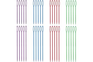 SHXXYLJH Yarn Needles Large Eye Needles for Hand Sewing,Plastic Sewing Needles for Kids,Plastic Weaving Needles for Yarn and Craft,40 Pcs Yarn Sewing Needle,9CM/3.5Inch&15CM/5.9Inch Length(20+20 Pcs,Colored)