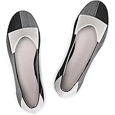 Frank Mully Women’s Ballet Flat Shoes Knit Dress Shoes Round Toe Slip On Ballerina Flats for Woman Low Wedge Comfort Soft