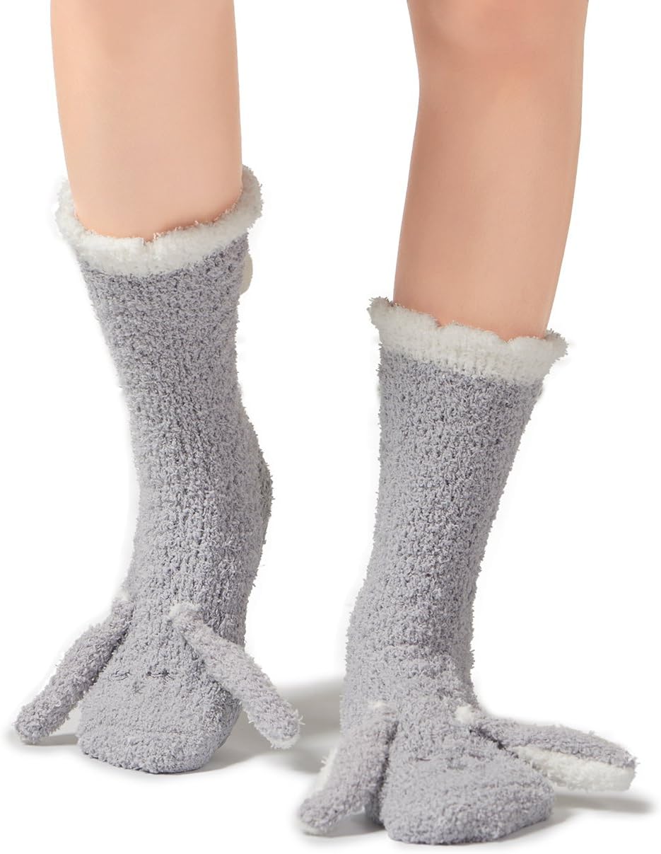 Women's Winter Cute Animal Ankle Slipper Fuzzy Socks
