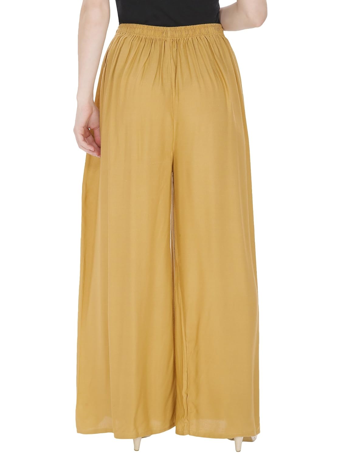 damen mode women's rayon solid palazzo