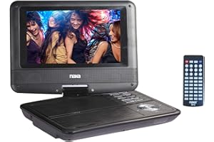 NAXA Electronics NPD-703 7-Inch TFT LCD Swivel Screen Portable DVD Player - Black lacquer