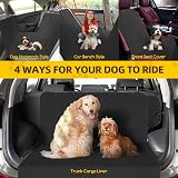Nobleza 4 in 1 Dog Car Seat Cover Waterproof Scratch-Proof 147x145cm Black view 4