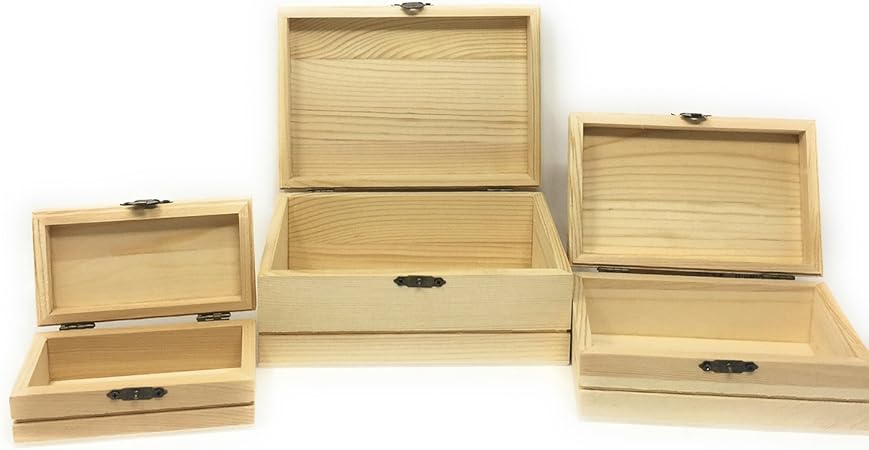 C1 Cajas de Madera Conjunto de 3 rectangulares: Amazon.es: Hogar