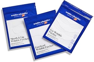 Wrinkles Schminkles Facial Smoothing Set | Mouth & Lip 2-Pack | Eye Wrinkle Patches 3-Pairs | Forehead Wrinkle Patches 2-Pack | Reusable Hypoallergenic Silicone Smoothing Pads