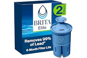 Brita Elite Replacement Filter, Reduces 30+ contaminants while keeping healthy minerals, WQA Certified to reduce Lead, Microp