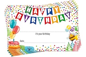 GMEMNOV Birthday Certificates for Students - 30PCS Confetti Happy Birthday Certificates for Kids Classroom from Teacher Birthdays Awards Gifts Back to School Teacher Supplies