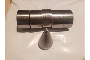 USAReplacementparts 17 Degree Folding Die Set 5 Piece Die Set & Folding Cone | Hole Punch Coin Metal Jewelry Making Tool Made in USA | Self Centering Stainless Steel Coin Ring Making Tool - 2.27 Pound