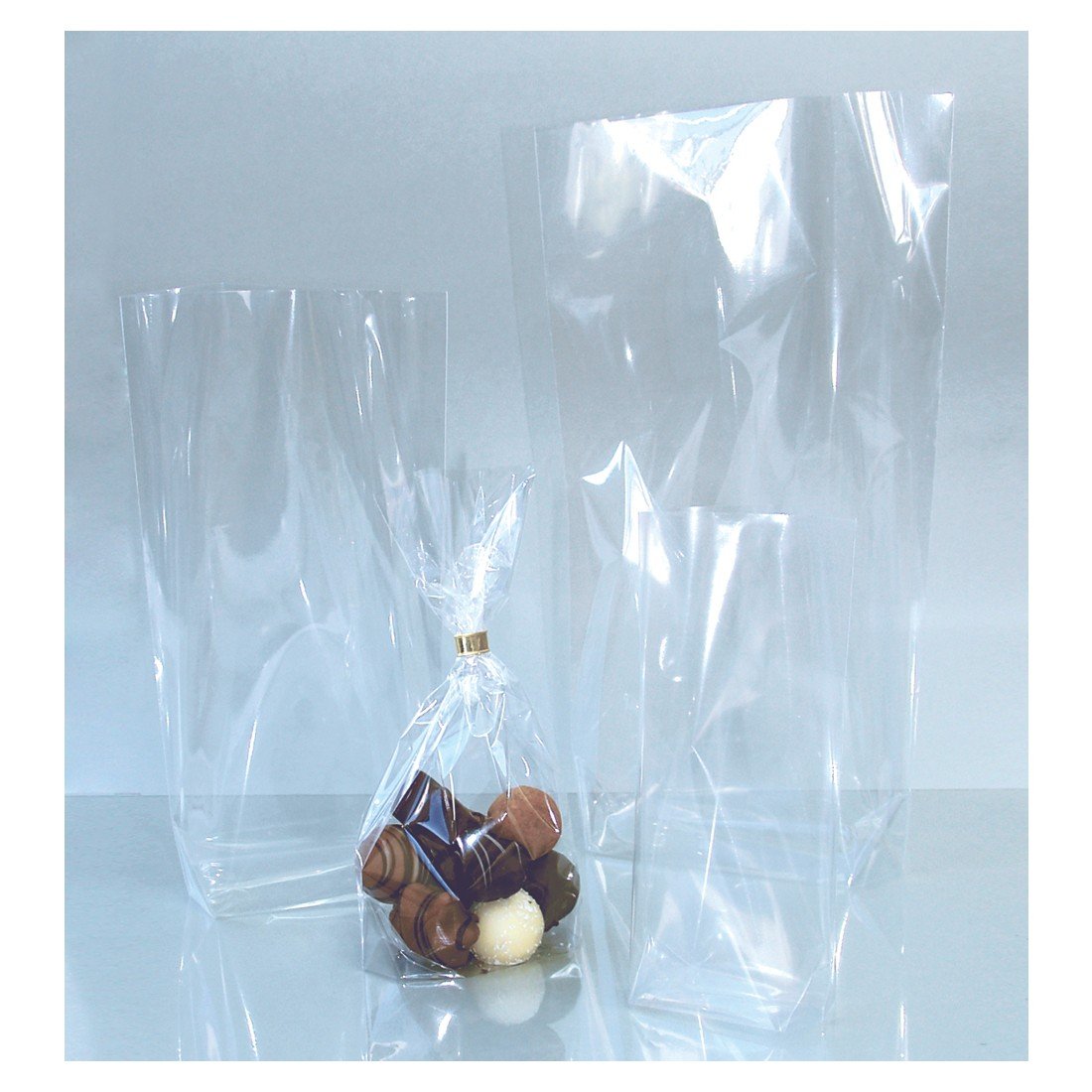 folia 481 – Bottom Bags without Pressure Approx. 11.5 x 19 cm Pack of 10 – for Individual Packaging of Biscuits, Sweets and Much More