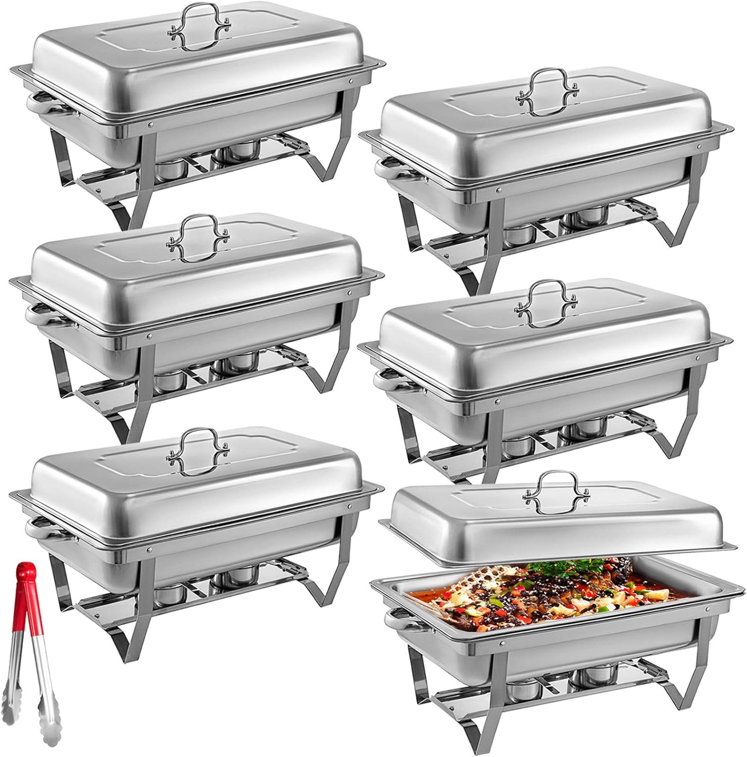 Moracle Chafing Dish Klappboden Edelstahl Warmhaltebehälter Silber