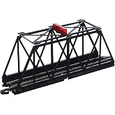 Bachmann Trains E-Z TRACK TRUSS BRIDGE with BLINKING LIGHT- HO Scale , Black Medium