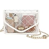 YGR Clear Bag for Stadium Events Clear Purse for Women Quilted PVC Clear Crossbody Bag Stadium Approved for Concerts