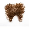 INFTOYCO Fake Private Hair Handmade Full Lace Biniki Body Hair, Invisible Realistic Corporal Hairs Fake Chest Hairs Mustache for Men and Women (Brown)