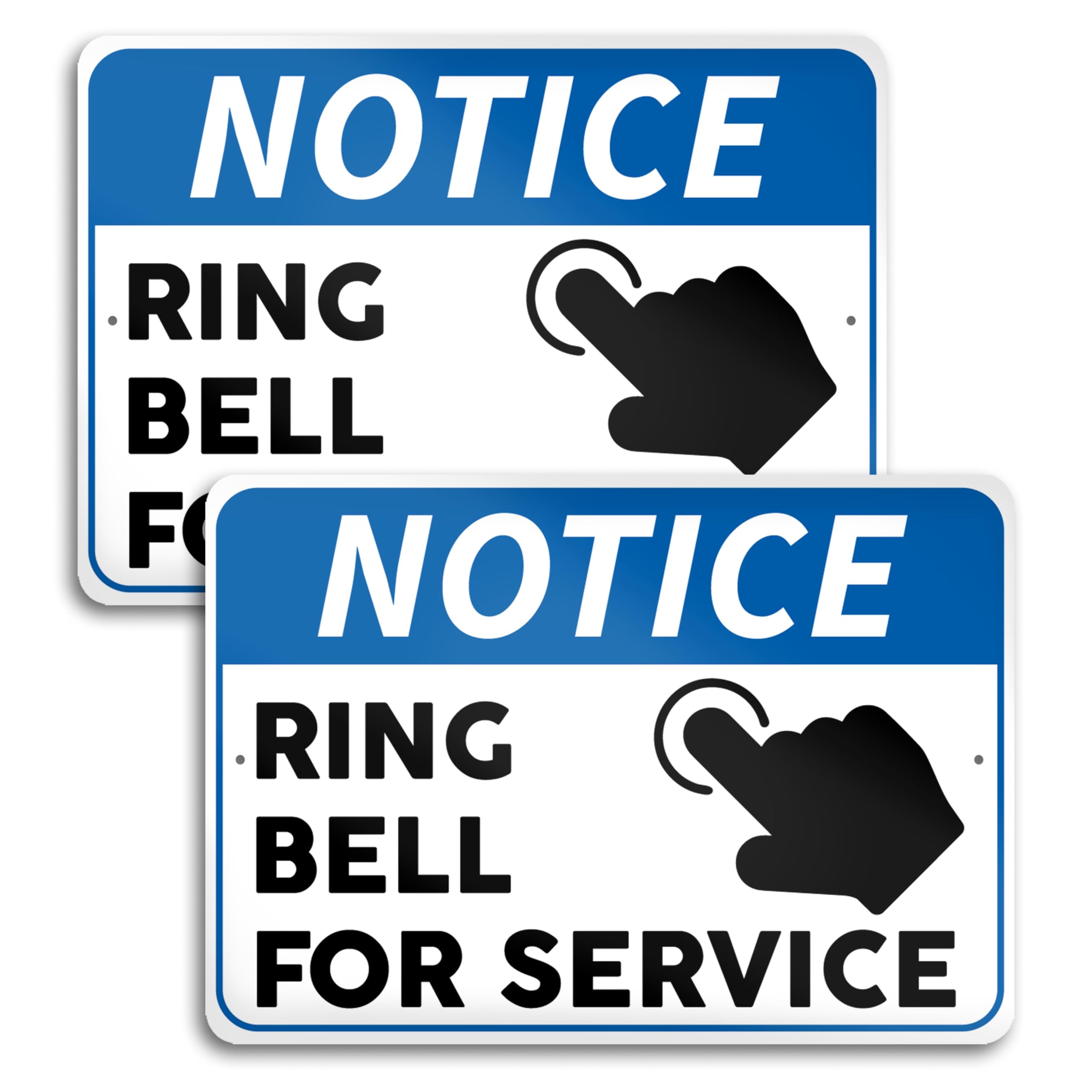 Photo 1 of 2 PC Ring Bell for Service Signs - 7 x 10 Aluminum Please Ring Bell for Assistance Sign