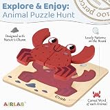 Airlab Wooden Ocean Puzzles 4 Pack Toddler Education Travel Toys 1 2 3 Years view 4