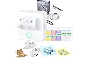 Hilceriy Portable Mini Printer Sticker Maker, Bluetooth Wireless Thermal Inkless Printer, Small Pocket Receipt Printer Compatible with Android/iOS for School Kid Supplies, Label