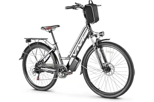 Vivi Electric Bike for Adults, 26" Ebike 500W Electric Bicycle Electric Commuter Cruiser Bike with Removable 48V Lithium Battery, 20MPH Women Ebike, Up to 50 Miles, Cruise Control, 7 Speed
