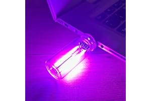 FACISACO USB Retro Car Lamps, USB LED Car Interior Atmosphere Lights, Car USB Atmosphere Light, USB Automotive Night Lamps,Plug-in USB Automotive Light, Mini LED Bulb Lamp for Car, Bedroom, Hallway (Purple)