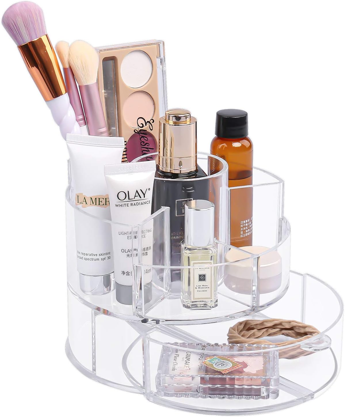 Clear Small Makeup Organizer, Cosmetic Display Cases with Drawers, Acrylic Makeup Brush Organizer and Storage for Vanity, Bathroom, Dresser, Countertop: Home Improvement