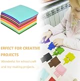 RENKE 50 Pcs Polyester Felt Sheets 15x15 cm DIY Craft Patches Colorful view 3