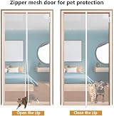 LAIJIANG Reinforced Cat Screen Door 90x210cm Thickened Mesh with Zipper view 5