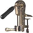 Wine Enthusiast Legacy Corkscrew – Durable Wine Opener with Black Marble Handle & Solid Metal Construction - Long Lasting Cork Removal with Tabletop Mount (Antique Bronze)