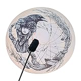 Firlar Shaman Drum, 10 Inch Crow Pattern Handmade