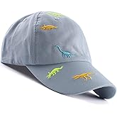 Bamery Toddler Baseball Hat for Boys&Girls Baby Baseball Cap Embroidery Dinosaur Kids Hat for 2-6T