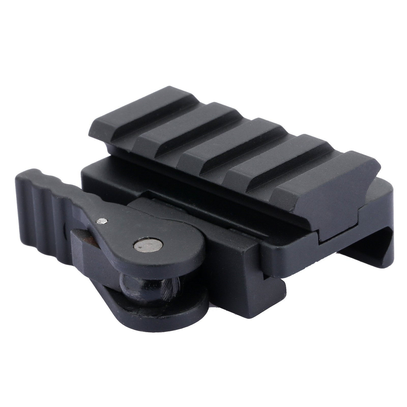 Dophee Tactical Quick Release Scope Mount Adapter Picatinny Riser Low Profile 4 Slots Lever Mount Base Adapter fits 20mm Rail Picatinny