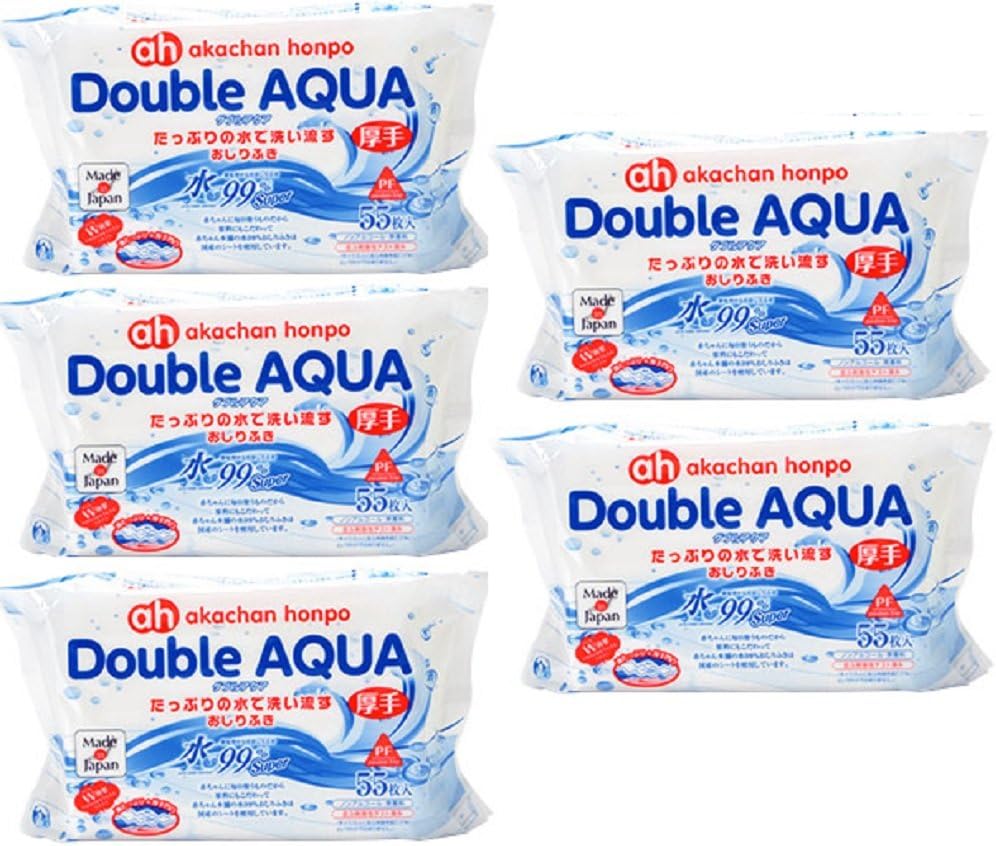 Amazon Super Double Aqua ダブルアクア たっぷりの水で洗い流すおしりふき 55枚 5個 厚手タイプ スクリーンプロテクター 通販