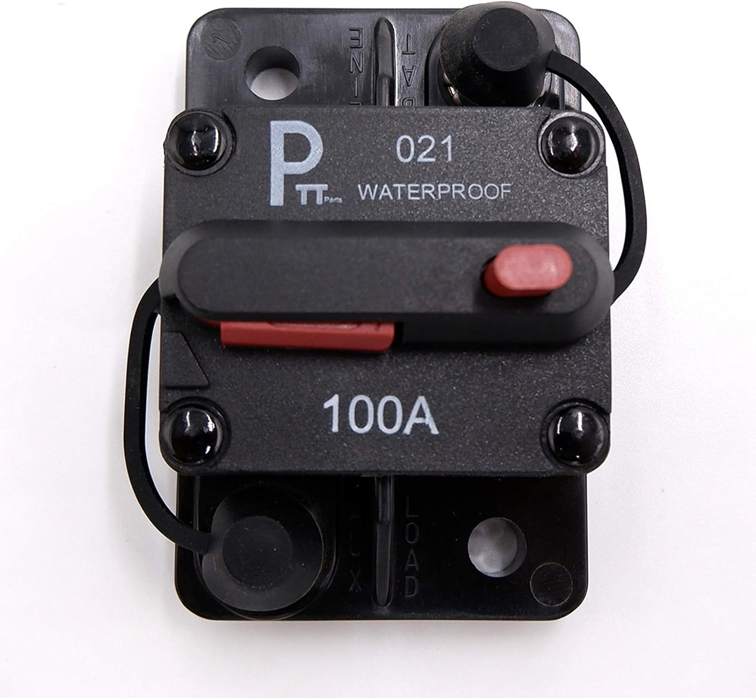 parts PTT Hi-Amp 1/4'' studs Circuit Breaker 100 Amp 12V 48VDC Waterproof IP67 Thermal Battery Switchable Power Reset Inline Fuse Holder Protection for Marin RV Caravan Trailer Troller Bus Heavy Truck - Image 3