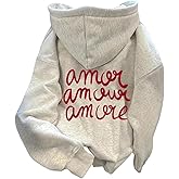 SHENHE Women's Graphic Hoodie Pullover Drop Shoulder Loose Fit Fall Hooded Sweatshirt