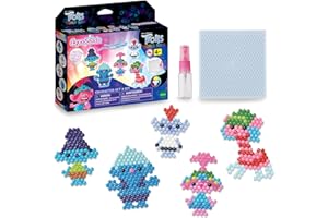 Aquabeads Trolls World Tour Character Set (AB31687) includes Over 700 jewel and solid beads in 20 colors, tray, sprayer, two double sided template sheets & instructions