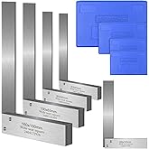 Machinist Square Set 2, 3, 4, 6 Inch, Mechanical Steel High Precision Square, Harden Carbon Steel Engineer Squares, 90 Degree