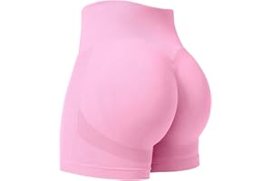 YEOREO Professional Women Workout Shorts 3.6" Scrunch Shorts Seamless High Waisted Contour Gym Yoga Biker Shorts