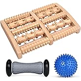 Specaniu 3PCS Foot Roller Plantar Massager for Plantar Fasciitis Relief and Reflexology, Plantar Roller Massager, Plantar Neuropathy Pain Reliever,orRelaxMuscles Wooden Reflexology Massage