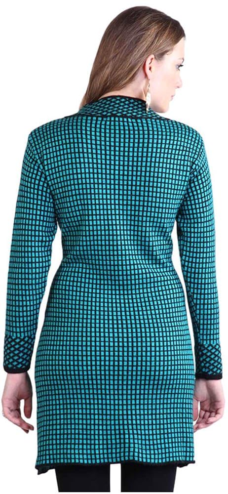 montrex turquoise double breasted coat for women
