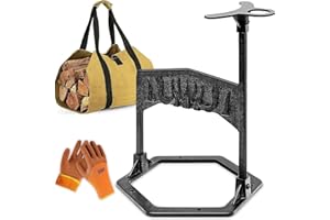 Andrti Log Splitter, Wood Splitting Double Wedge, Manual Wood Splitter for Cutting Large Sized Wood, Firewood Kindling Splitter for Wood with Sharpening Stones for Fireplace, Firepit