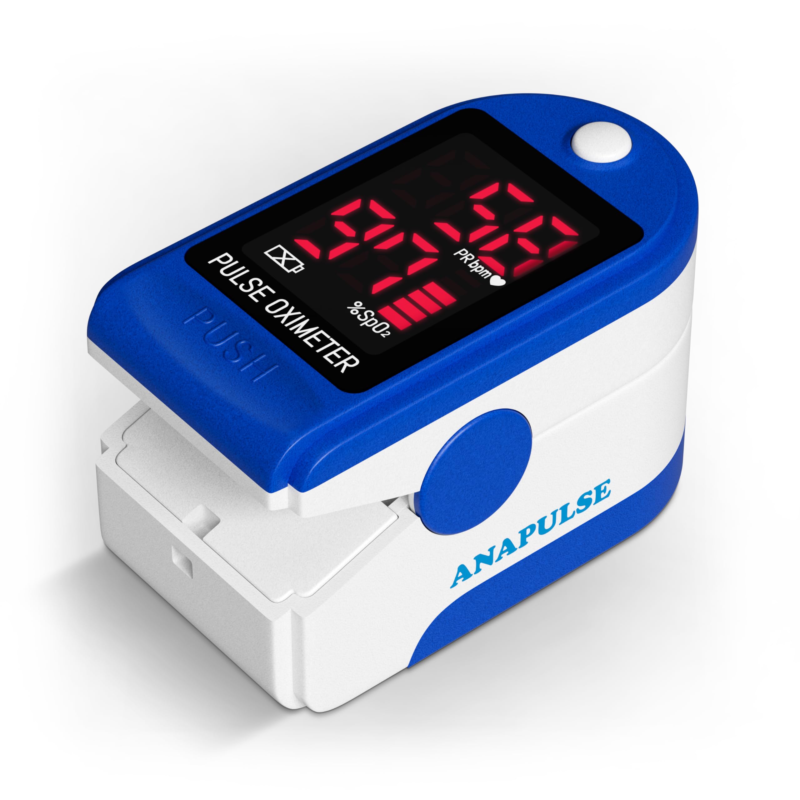 Anapulse Finger Pulse Oximeter | Digital Display | Heart Rate & Oxygen Level Readings | Batteries, Carrycase and Lanyard Included | CE Approved | NHS Supplied (ANP100)
