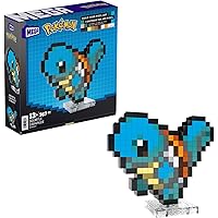 MEGA Pokemon Action Figure Building Set, Squirtle with 367 Pieces and Pixel Retro Style, for Table or Wall Decor, Build & Dis