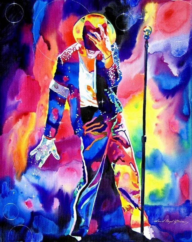Lijia Canvas Giclee Printed Michael Jackson Concert Show Painting,Modern Home Decoration Wall Art 20x32 inch(Unstretched/Unframed)