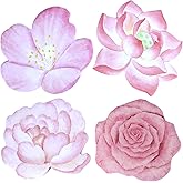 Pink Flower Shape Sticky Notes 4 Designs Cute Sticky Notes 180 Sheets Self Adhesive Removable Fun Sticky Note for Kids and Women