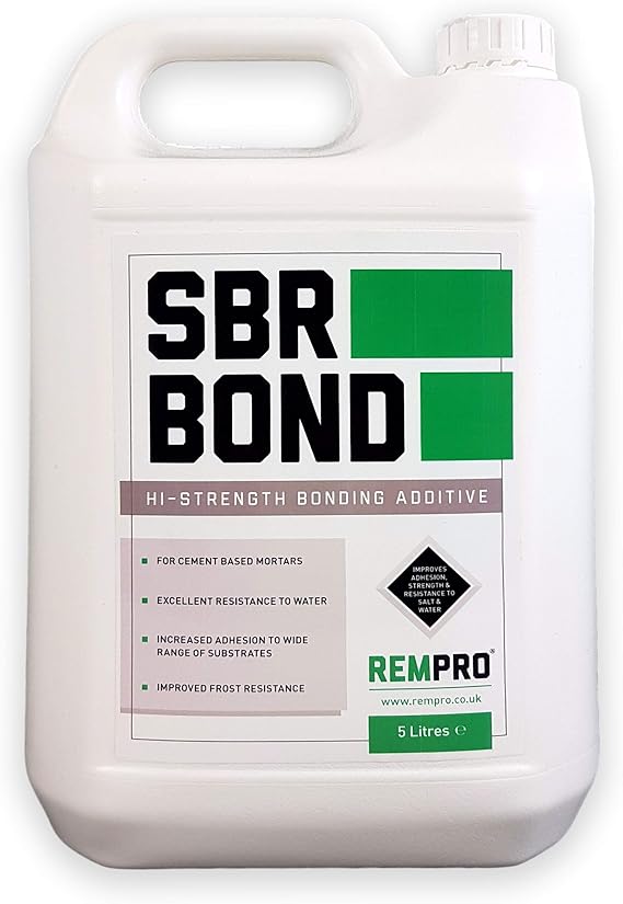 Rempro 5 litres SBR Bond HiStrength Bonding Additive for Cement Based Mortars Amazon.co.uk