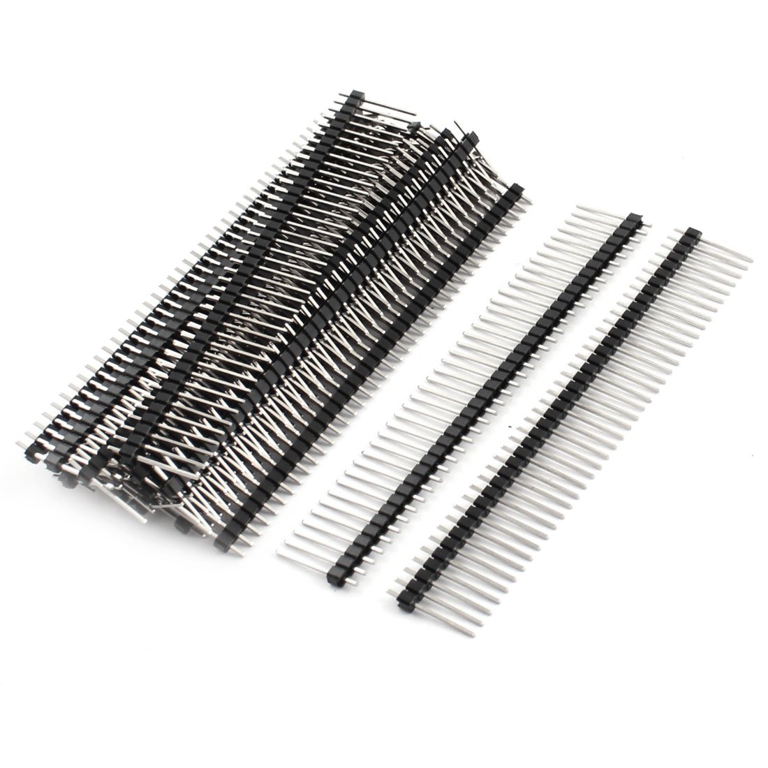 sourcingmap 20Pcs 2.54mm Pitch 40-Pin Male Single Row Pin Header 17mm Length