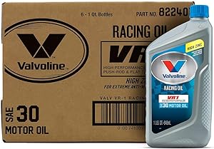 Valvoline 822401 VR1 Racing SAE 30 Motor Oil 1 QT, Case of 6