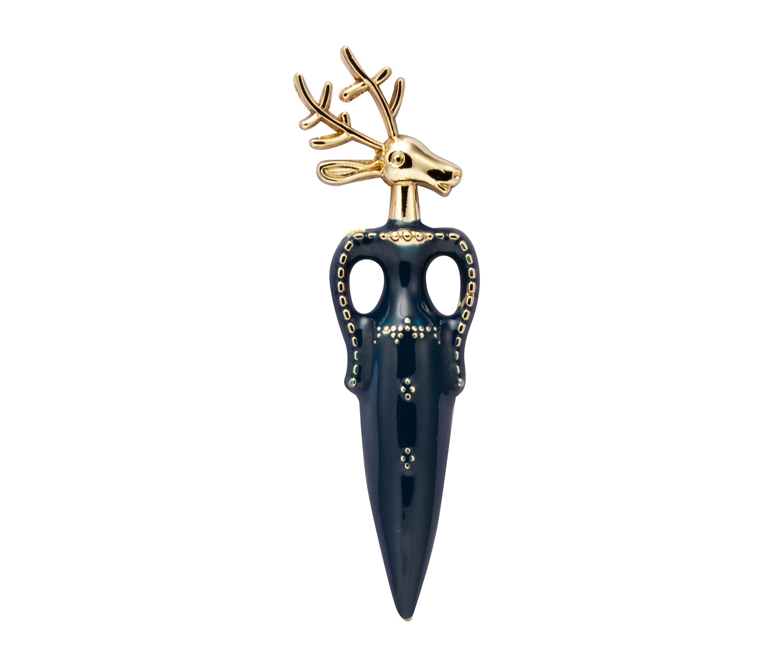 Brooch Lapel Pin for Men Golden and Blue Tuxedo Reindeer Lapel Pin Badge Coat Suit Wedding Gift Party Shirt Collar Accessories