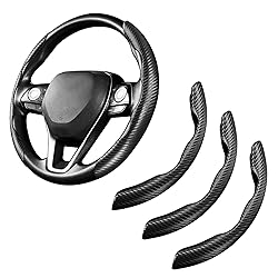 3 Pc Car Carbon Fiber Anti-Skid Steering Wheel