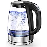 HadinEEon Variable Temperature Electric Kettle, 1200W Electric Tea Kettle, 8 Big Cups 2.0L Glass Electric Kettle with 4Hrs Ke